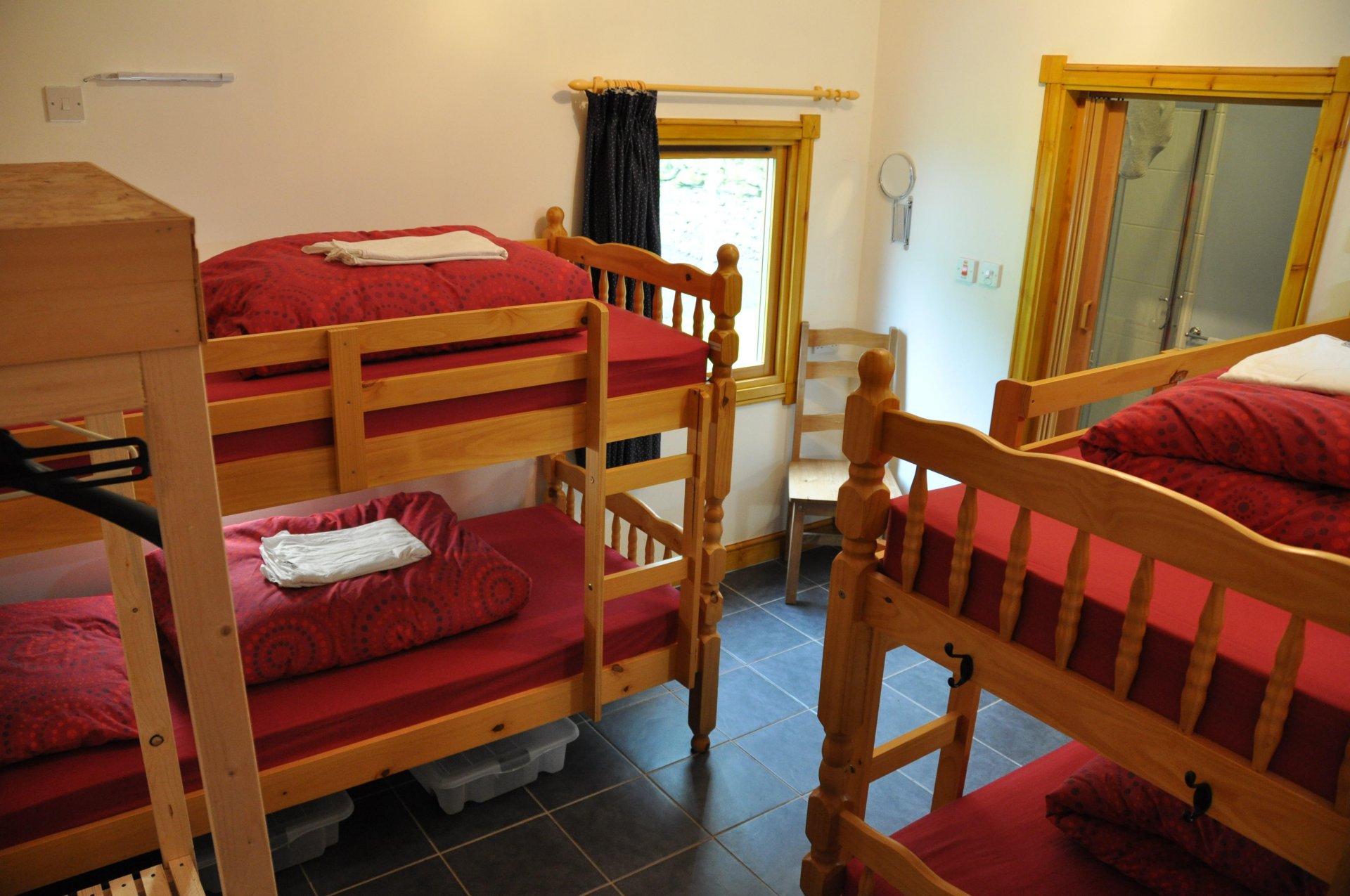 One of the two bedrooms in the Bunkhouse
