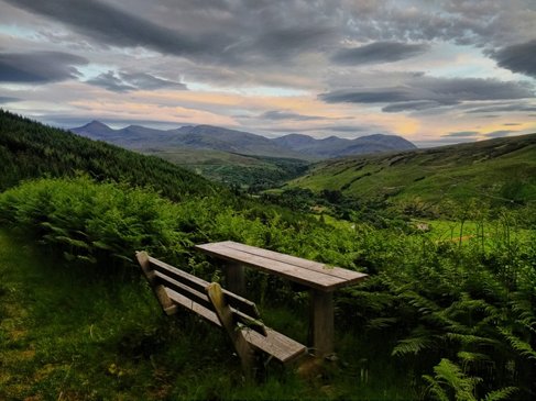 Viewpoint from the bench and table