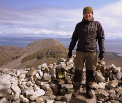 Iain, the owner, enjoying a hill on Jura