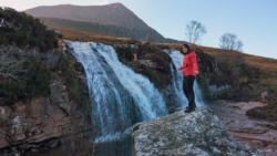 Guest enjoying a walk at Ardessie Falls