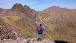 A guest marvelling the outstanding views on An Teallach