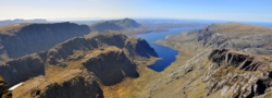 View from summit of the Munro A'Mhaighdean in Fisherfield