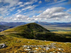 The Munro Meall a' Chrasgaidh and An Teallach beyond