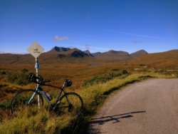 A classic road cycle along the single track road to Achiltibuie
