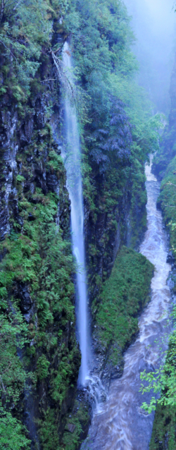 When it rains we get spectacular waterfalls from the side of Corrieshalloch gorge