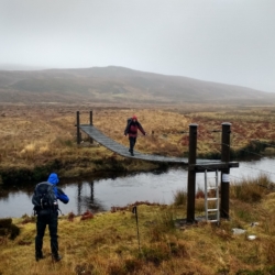 River crossing near Strathan bothy on CWT