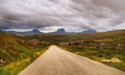 The Assynt hills from road near Lochinver