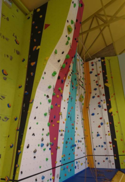 The new climbing wall at Lochbroom Leisure Centre